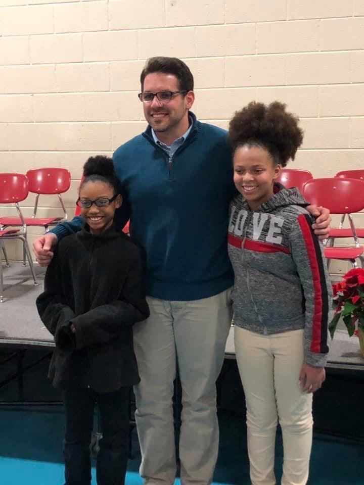 K'Rheya and Kendall pictured with Mayor Scott Conger